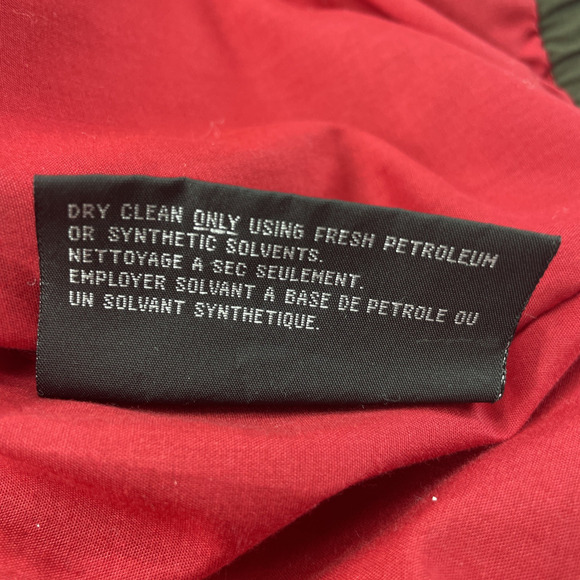 Vtg 80-90s Marc by Andrew Marc Mens XL Bomber Jacket Olive Green Mustard Collar - Picture 9 of 10